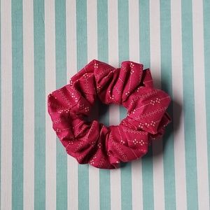 Vintage Pink and White Pin Stripe Scrunchie